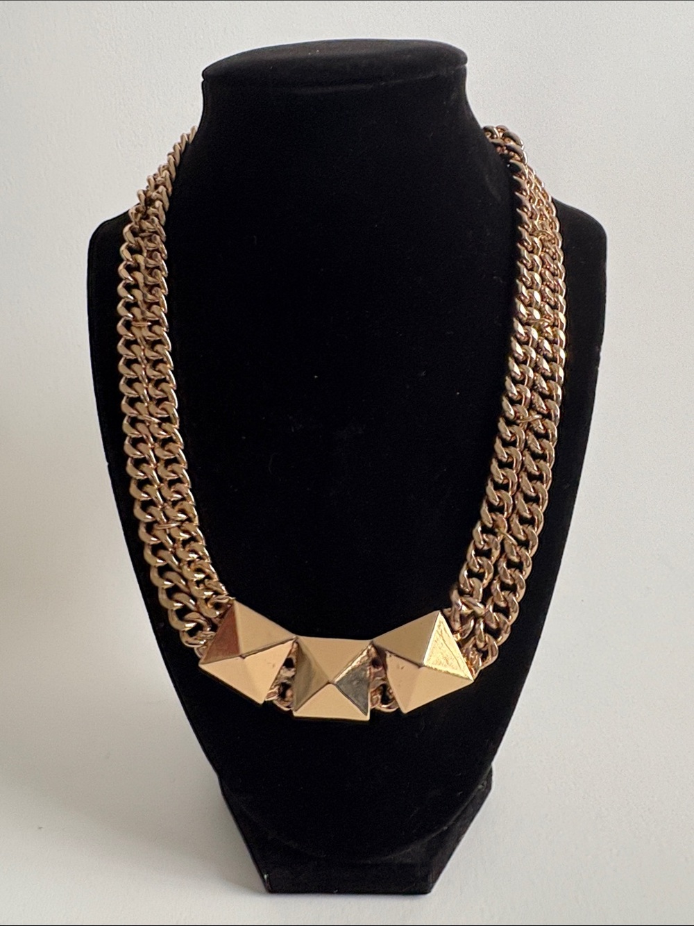 Aldo Gold Pyramid Chain Necklace